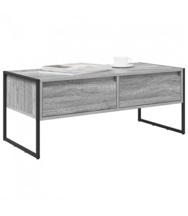 vidaXL Coffee Table Grey Sonoma 100 x 46 x 40 cm Engineered Wood