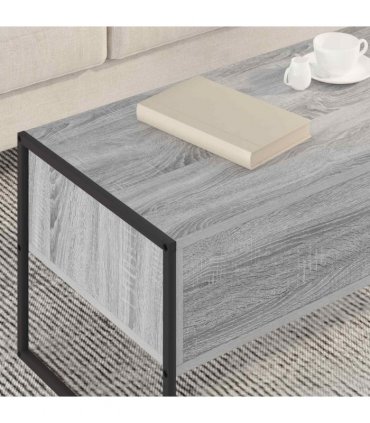 vidaXL Coffee Table Grey Sonoma 100 x 46 x 40 cm Engineered Wood