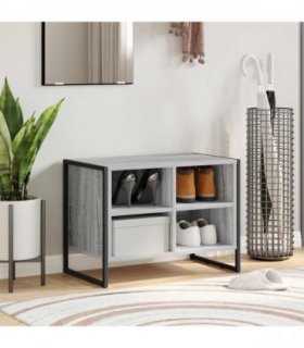 vidaXL Shoe Cabinet Grey Sonoma 60 x 35 x 44 cm Engineered Wood