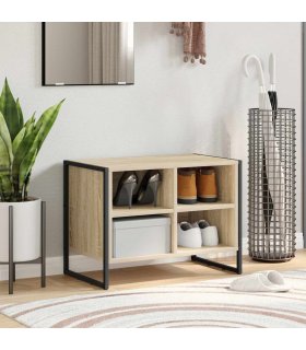 vidaXL Shoe Cabinet Sonoma 60 x 35 x 44 cm Engineered Wood — Colour: Sonoma oak