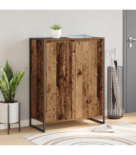 vidaXL Shoe Cabinet Old Wood 79 x 36 x 100 cm Engineered Wood