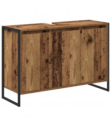 vidaXL Bathroom Cabinet Old Wood 90 x 30 x 60 cm Engineered Wood
