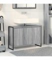 vidaXL Bathroom Cabinet Grey Sonoma 90 x 30 x 60 cm Engineered Wood
