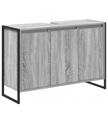 vidaXL Bathroom Cabinet Grey Sonoma 90 x 30 x 60 cm Engineered Wood