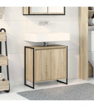 vidaXL Bathroom Cabinet Sonoma 60 x 30 x 60 cm Engineered Wood — Colour: Sonoma oak