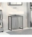vidaXL Bathroom Cabinet Grey Sonoma 60 x 30 x 60 cm Engineered Wood