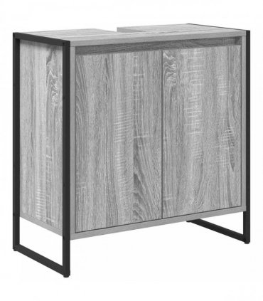 vidaXL Bathroom Cabinet Grey Sonoma 60 x 30 x 60 cm Engineered Wood