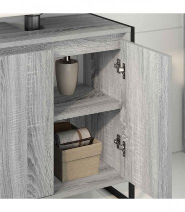 vidaXL Bathroom Cabinet Grey Sonoma 60 x 30 x 60 cm Engineered Wood