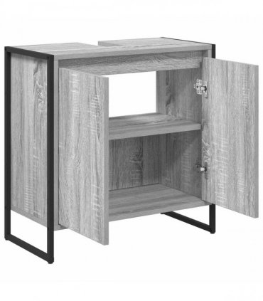 vidaXL Bathroom Cabinet Grey Sonoma 60 x 30 x 60 cm Engineered Wood