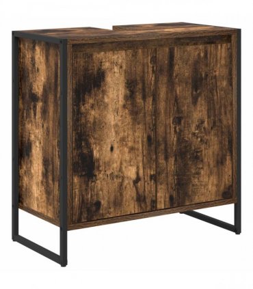 vidaXL Bathroom Cabinet Smoke Oak 60 x 30 x 60 cm Engineered Wood — Colour: Smoked oak