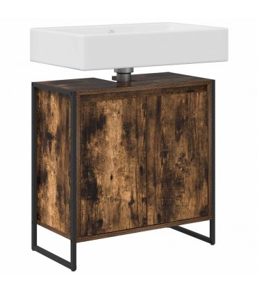 vidaXL Bathroom Cabinet Smoke Oak 60 x 30 x 60 cm Engineered Wood — Colour: Smoked oak