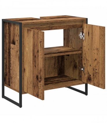 vidaXL Bathroom Cabinet Old Wood 60 x 30 x 60 cm Engineered Wood