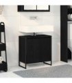 vidaXL Bathroom Cabinet Black Oak 60 x 30 x 60 cm Engineered Wood