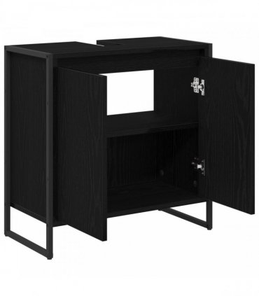 vidaXL Bathroom Cabinet Black Oak 60 x 30 x 60 cm Engineered Wood