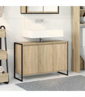vidaXL Bathroom Cabinet Sonoma 90 x 30 x 60 cm Engineered Wood — Colour: Sonoma oak