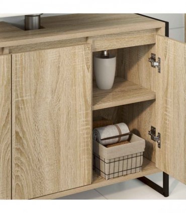 vidaXL Bathroom Cabinet Sonoma 90 x 30 x 60 cm Engineered Wood — Colour: Sonoma oak