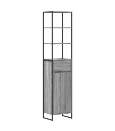 vidaXL Bathroom Cabinet Grey Sonoma 40 x 30 x 180 cm Engineered Wood