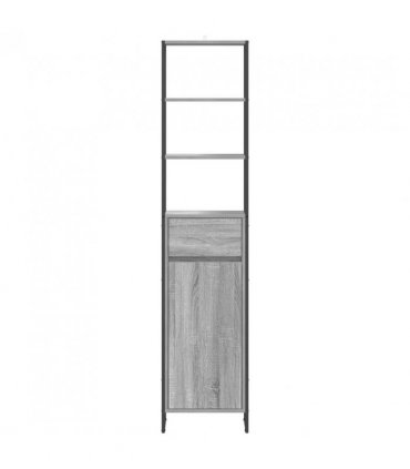 vidaXL Bathroom Cabinet Grey Sonoma 40 x 30 x 180 cm Engineered Wood