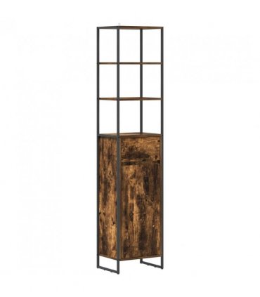 vidaXL Bathroom Cabinet Smoke Oak 40 x 30 x 180 cm Engineered Wood — Colour: Smoked oak