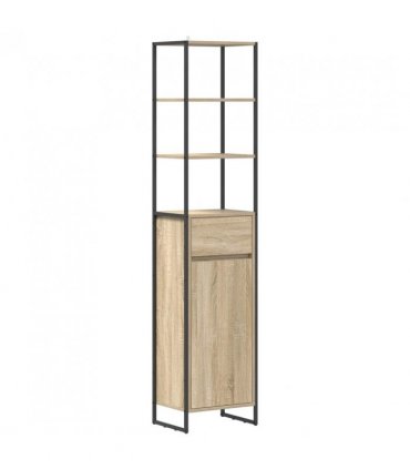 vidaXL Bathroom Cabinet Sonoma 40 x 30 x 180 cm Engineered Wood — Colour: Sonoma oak