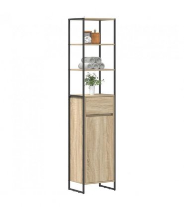 vidaXL Bathroom Cabinet Sonoma 40 x 30 x 180 cm Engineered Wood — Colour: Sonoma oak