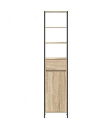 vidaXL Bathroom Cabinet Sonoma 40 x 30 x 180 cm Engineered Wood — Colour: Sonoma oak