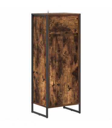 vidaXL Bathroom Cabinet Smoke Oak 40 x 30 x 100 cm Engineered Wood — Colour: Smoked oak
