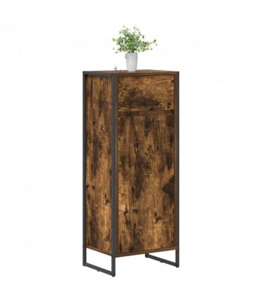vidaXL Bathroom Cabinet Smoke Oak 40 x 30 x 100 cm Engineered Wood — Colour: Smoked oak