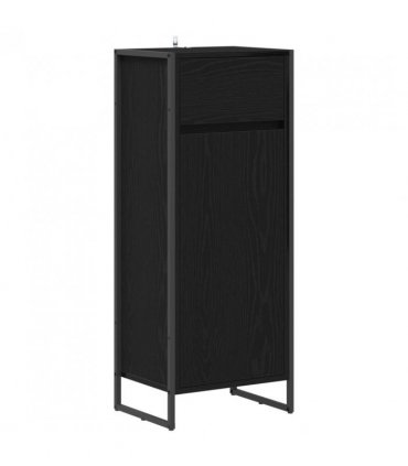 vidaXL Bathroom Cabinet Black Oak 40 x 30 x 100 cm Engineered Wood