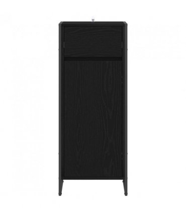 vidaXL Bathroom Cabinet Black Oak 40 x 30 x 100 cm Engineered Wood