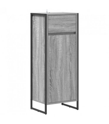 vidaXL Bathroom Cabinet Grey Sonoma 40 x 30 x 100 cm Engineered Wood