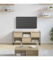vidaXL TV Cabinet Sonoma 100 x 36 x 49.5 cm Engineered Wood — Colour: Sonoma oak