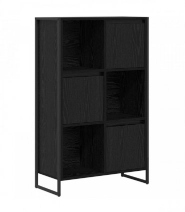 vidaXL Book Cabinet Black Oak 68 x 30 x 108.5 cm Engineered Wood