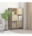 vidaXL Book Cabinet Sonoma 68 x 30 x 108.5 cm Engineered Wood — Colour: Sonoma oak