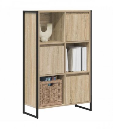 vidaXL Book Cabinet Sonoma 68 x 30 x 108.5 cm Engineered Wood — Colour: Sonoma oak