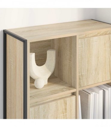 vidaXL Book Cabinet Sonoma 68 x 30 x 108.5 cm Engineered Wood — Colour: Sonoma oak