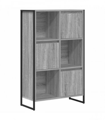 vidaXL Book Cabinet Grey Sonoma 68 x 30 x 108.5 cm Engineered Wood