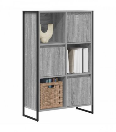 vidaXL Book Cabinet Grey Sonoma 68 x 30 x 108.5 cm Engineered Wood