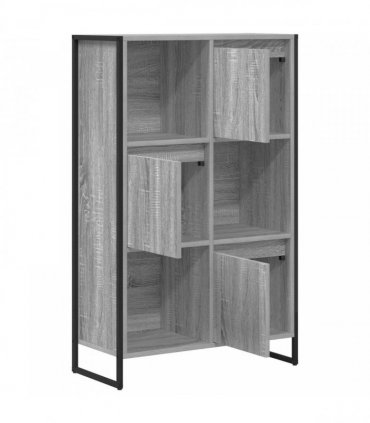 vidaXL Book Cabinet Grey Sonoma 68 x 30 x 108.5 cm Engineered Wood