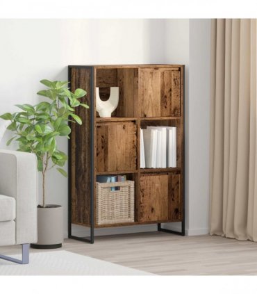 vidaXL Book Cabinet Old Wood 68 x 30 x 108.5 cm Engineered Wood