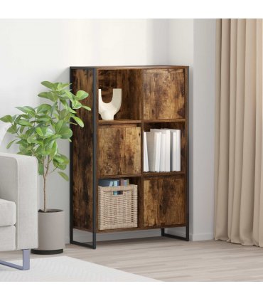 vidaXL Book Cabinet Smoke Oak 68 x 30 x 108.5 cm Engineered Wood — Colour: Smoked oak
