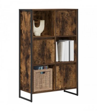 vidaXL Book Cabinet Smoke Oak 68 x 30 x 108.5 cm Engineered Wood — Colour: Smoked oak