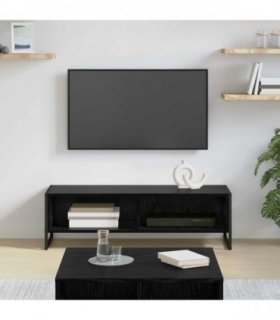 vidaXL TV Cabinet 100 x 36.5 x 30.5 cm Black Oak Engineered Wood