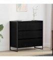 vidaXL Sideboard Black Oak 79 x 36 x 75.5 cm Engineered Wood