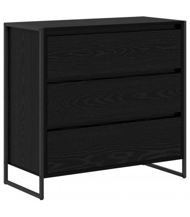 vidaXL Sideboard Black Oak 79 x 36 x 75.5 cm Engineered Wood