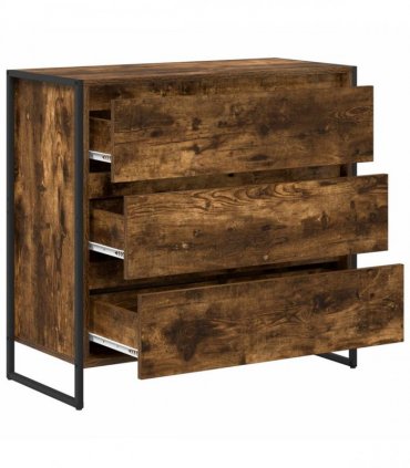 vidaXL Sideboard Smoke Oak 79 x 36 x 75.5 cm Engineered Wood — Colour: Smoked oak