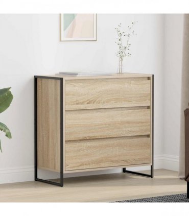 vidaXL Sideboard with Drawer Sonoma 79 x 36 x 75.5 cm Engineered Wood — Colour: Sonoma oak