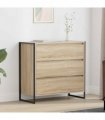 vidaXL Sideboard with Drawer Sonoma 79 x 36 x 75.5 cm Engineered Wood — Colour: Sonoma oak