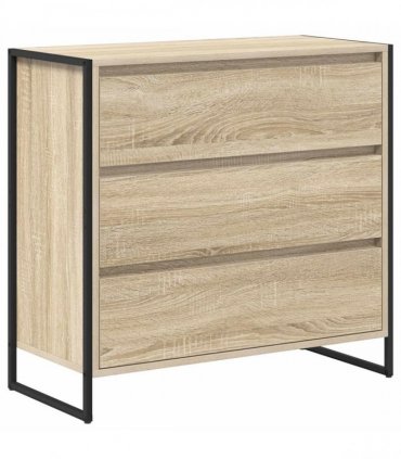vidaXL Sideboard with Drawer Sonoma 79 x 36 x 75.5 cm Engineered Wood — Colour: Sonoma oak