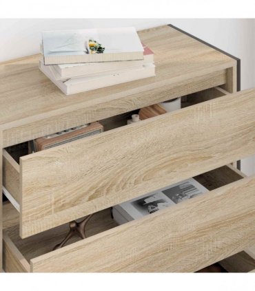 vidaXL Sideboard with Drawer Sonoma 79 x 36 x 75.5 cm Engineered Wood — Colour: Sonoma oak